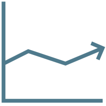 Line graph icon