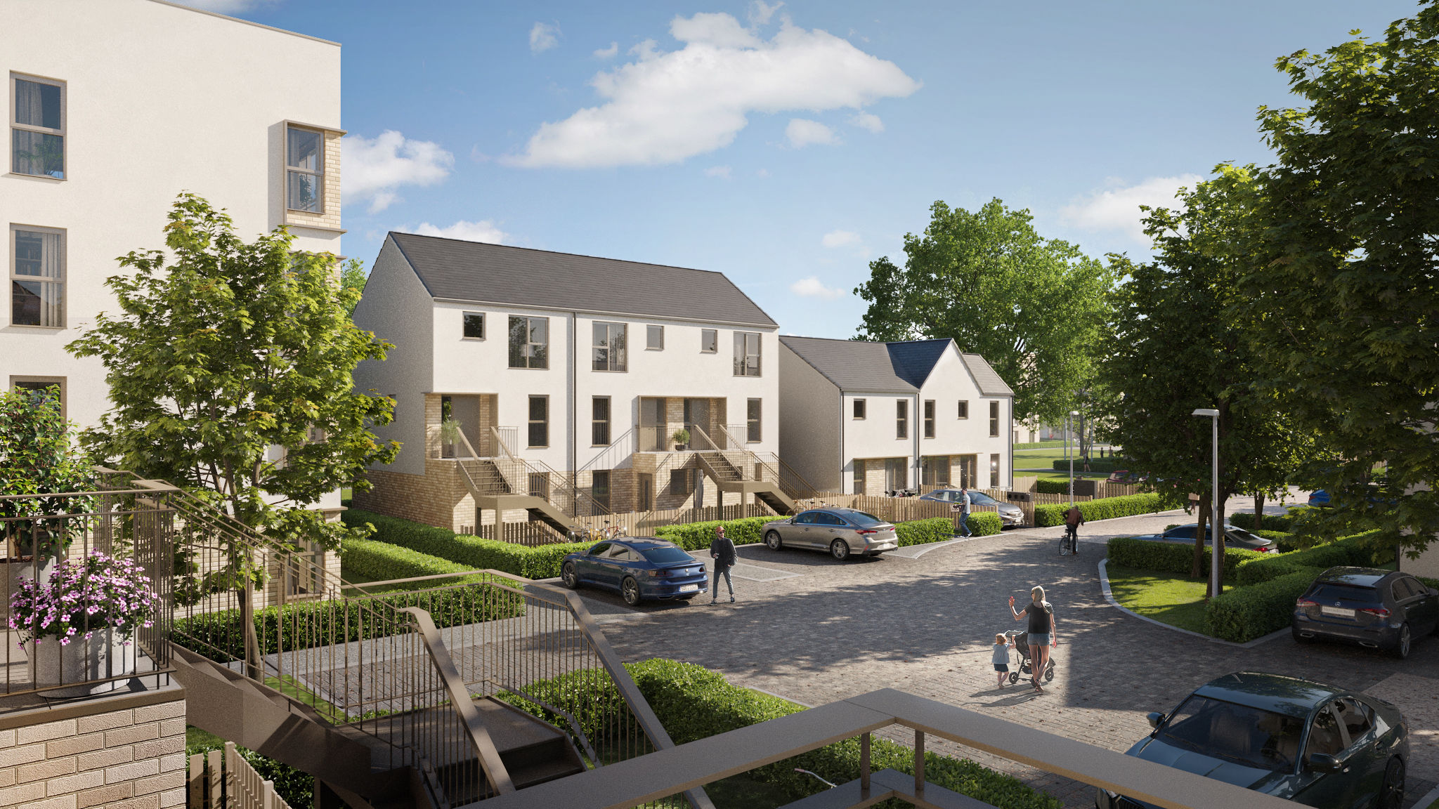 CGI image of new homes at Little France